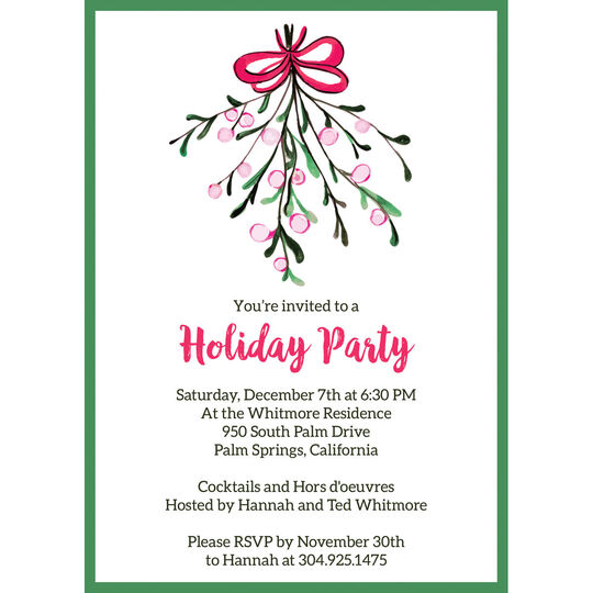 Mistletoe Invitations